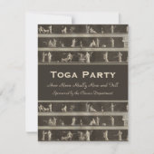 Elegant Toga Party Beauful Classical Motif Kaart (Voorkant)