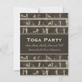 Elegant Toga Party Beauful Classical Motif Kaart