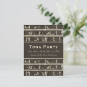 Elegant Toga Party Beauful Classical Motif Kaart (Staand voorkant)