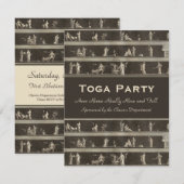Elegant Toga Party Beauful Classical Motif Kaart (Voorkant / Achterkant)