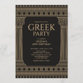 Elegant Toga Party ontwerp met tempelkolommen Kaart (Voorkant)