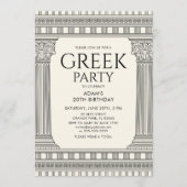 Elegant Toga Party ontwerp met tempelkolommen Kaart (Voorkant)