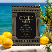 Elegant Toga Party ontwerp met tempelkolommen Kaart