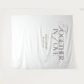 Elegant Together in Love Wedding Welcome Banner Wandkleed (Voorkant (horizontaal))