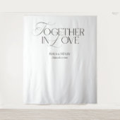 Elegant Together in Love Wedding Welcome Banner Wandkleed (Voorkant)