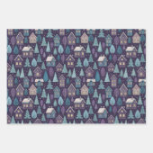 Elegant Toile Christmas Winter Holiday Pattern Inpakpapier Vel (Voorkant 3)