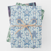 Elegant Toile Christmas Winter Holiday Pattern Inpakpapier Vel (In situ)