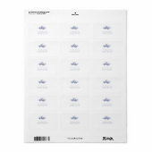 Elegant Toile Frans Blauw Retour Adres Label (Full Sheet)