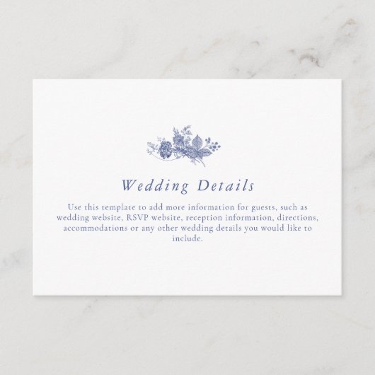 Elegant Toile Frans Wishing Detail behuizing Kaart (Voorkant)