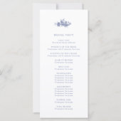 Elegant Toile Franse Blauwe Bloemen Ceremonie Prog (Achterkant)