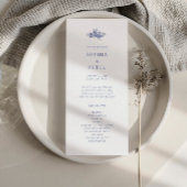 Elegant Toile Franse Blauwe Bloemen Ceremonie Prog