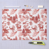Elegant  Toile Red Deer in Woodland Tissuepapier (Craft)