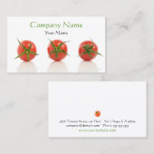 Elegant Tomato Photo Health Organic Boerderij Visitekaartje (Voorkant / Achterkant)