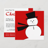 Elegant Top Hat Snowman-kerstliefdadigheid Gala Kaart (Voorkant / Achterkant)