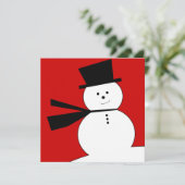 Elegant Top Hat Snowman-kerstliefdadigheid Gala Kaart (Staand voorkant)