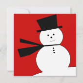Elegant Top Hat Snowman-kerstliefdadigheid Gala Kaart (Voorkant)