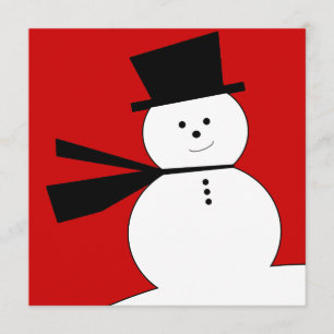 Elegant Top Hat Snowman-kerstliefdadigheid Gala Kaart