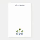 Elegant Topiaries in blauwe en witte potten Post-it® Notes (Voorkant)