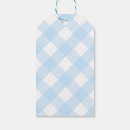 Elegant Topiary Boy Baby shower Dank u Cadeaulabel (Achterkant)