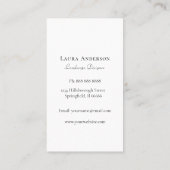 Elegant topiary waterverf Landscaping Visitekaartje (Achterkant)