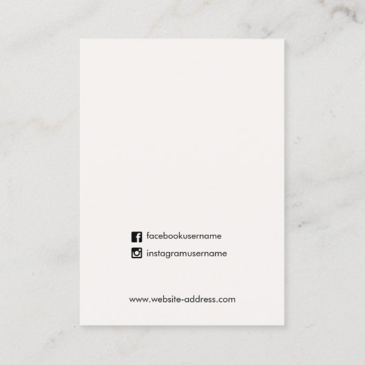 Elegant Tortoise Shell Visitekaartje (Achterkant)