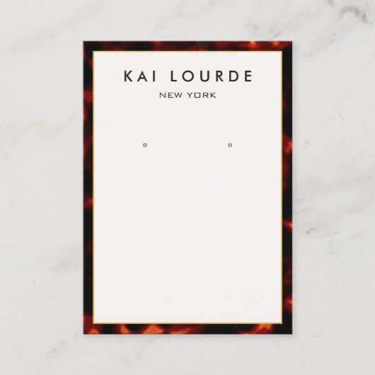 Elegant Tortoise Shell Visitekaartje (Voorkant)