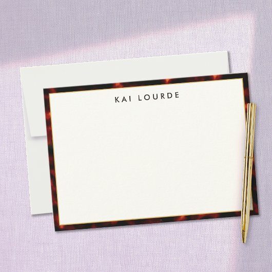 Elegant Tortoiseshel Bedankkaart