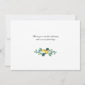 Elegant Toscana Wedding Hartelijk dank Kaart (Achterkant)