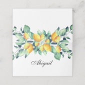 Elegant Toscana Wedding Weiss Grün Plaatskaartje (Buitenkant ongevouwen)