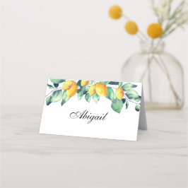 Elegant Toscana Wedding Weiss Grün Plaatskaartje