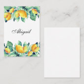 Elegant Toscana Wedding Weiss Grün Platzkarte Plaatskaartje (Voorkant / Achterkant)