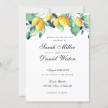 Elegant Toscana Wedding White Green-uitnodiging