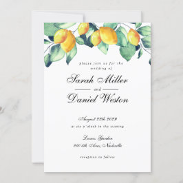 Elegant Toscana Wedding White Green-uitnodiging Kaart