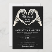 Elegant tot de dood doen ons deel zwart gotische b kaart (Voorkant)