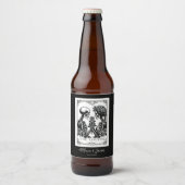 Elegant tot de dood maken ons deel Gotische bruilo Bier Etiket (Voorkant)
