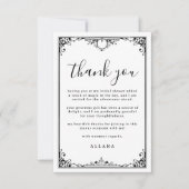 Elegant Tot de dood ons scheidt Tarot Bruids douch Bedankkaart (Voorkant)