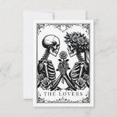 Elegant Tot de dood ons scheidt Tarot Bruidsmeubel Bedankkaart (Achterkant)