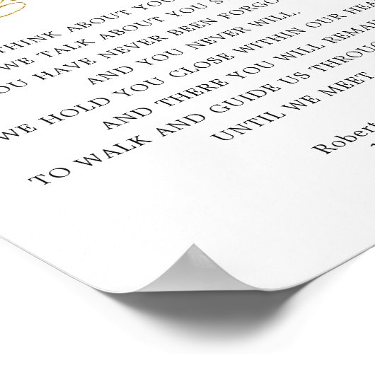 Elegant tot we weer een begrafenisgedicht ontmoete poster (Hoek)