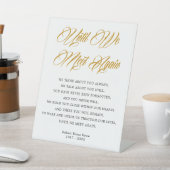 Elegant tot we weer een begrafenisgedicht ontmoete reclamebord met voetstuk (Insitu)