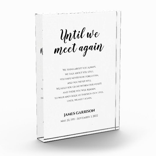 Elegant tot we weer een herdenkingsgedicht ontmoet fotoblokken (Links)