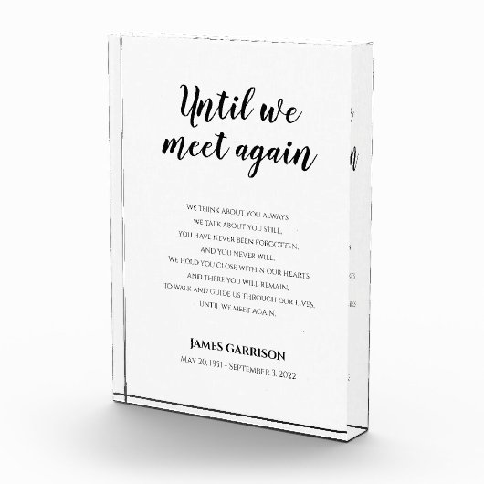 Elegant tot we weer een herdenkingsgedicht ontmoet fotoblokken (Rechts)