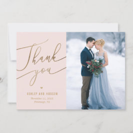 Elegant Touch Editable Color Wedding Bedankkaart