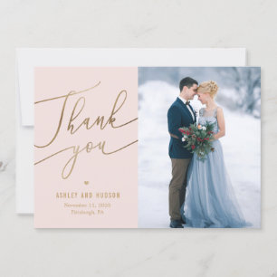 Elegant Touch Editable Color Wedding Bedankkaart