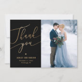 Elegant Touch Editable Color Wedding Bedankkaart (Voorkant)