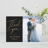 Elegant Touch Editable Color Wedding Bedankkaart (Staand voorkant)