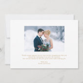 Elegant Touch Editable Color Wedding Bedankkaart (Achterkant)