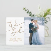 Elegant Touch Wedding Announement Bedankkaart (Staand voorkant)