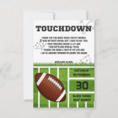 Elegant Touchdown Football Baby shower Bedankkaart (Voorkant)