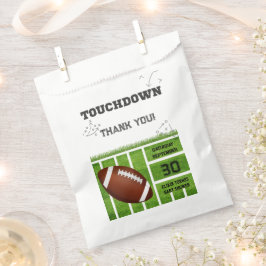 Elegant Touchdown Football Baby shower Bedankzakje