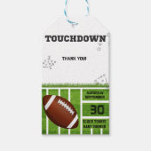 Elegant Touchdown Football Baby shower Cadeaulabel (Voorkant)